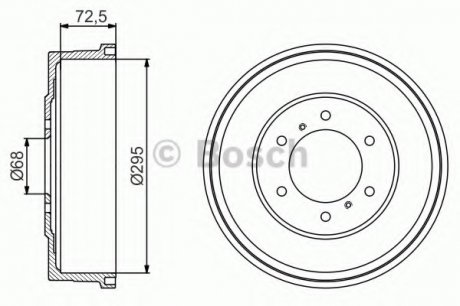 Гальмівний барабан BOSCH 0986477215