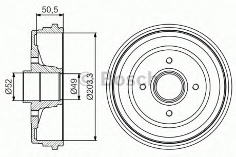 Гальмівний барабан BOSCH 0986477205