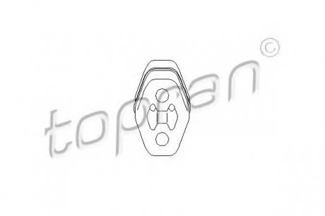 Кронштейн, глушник TOPRAN / HANS PRIES 103026 (фото 1)