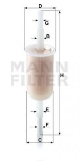Паливний фільтр -FILTER MANN WK32