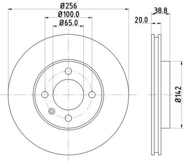 Тормозной диск HELLA 8DD355101321 (фото 1)