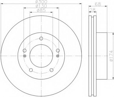 Тормозной диск HELLA 8DD355116461