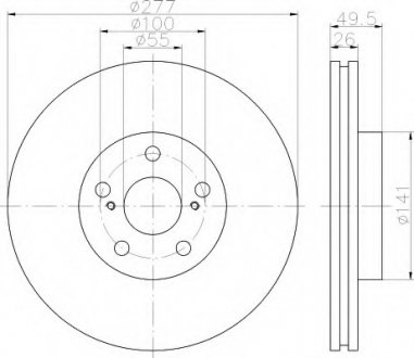 Тормозной диск HELLA 8DD355111631