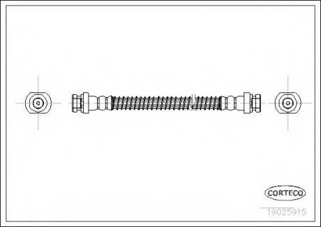 Тормозной шланг CORTECO 19025915