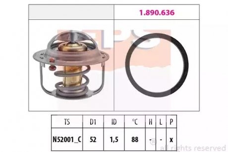 Termostat SEDICI SX4 EPS 1880554 (фото 1)