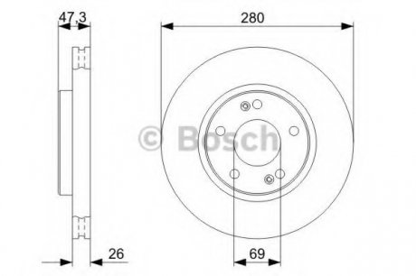 Тормозной диск BOSCH 0986479C07