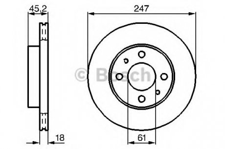 Тормозной диск BOSCH 0986478459