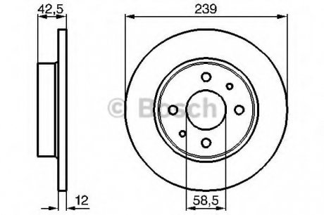 Тормозной диск BOSCH 0986478747 (фото 1)