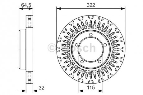 Тормозной диск BOSCH 0986479T27 (фото 1)