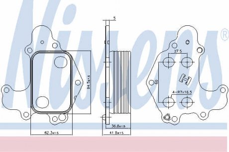 Масляний радіатор NISSENS 90968
