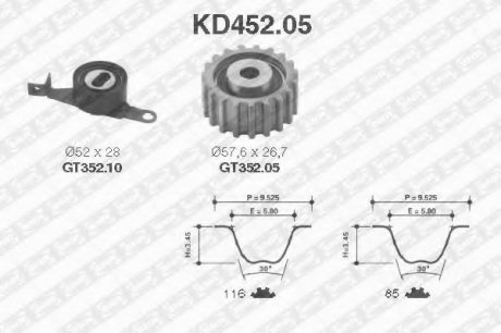 Комплект ременя ГРМ SNR SNR NTN KD45205