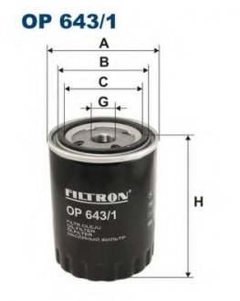 Масляний фільтр FILTRON OP6431