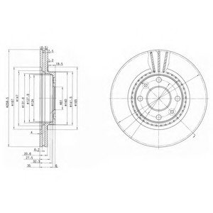 Тормозной диск Delphi BG2625C (фото 1)