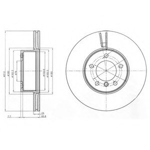 Гальмівний диск Delphi BG4172C