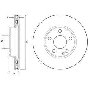 Тормозной диск Delphi BG4554C