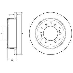 Тормозной диск Delphi BG4747C