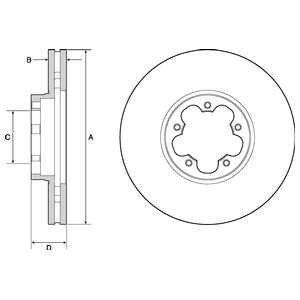 Тормозной диск Delphi BG9142C