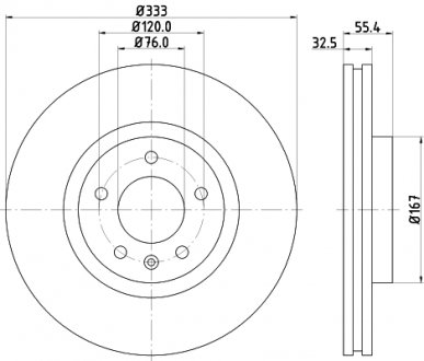 Тормозной диск MINTEX MDC1705 (фото 1)