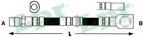 Шланг тормозной LPR 6T47703 (фото 1)