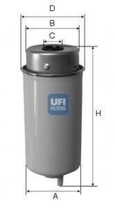 Топливный фильтр UFI 2445800