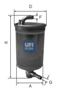 Топливный фильтр UFI 2407200