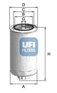 Топливный фильтр UFI 2499900 (фото 1)