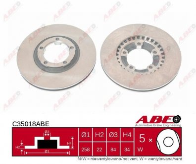 Тормозной диск ABE C35018ABE