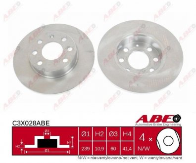 Тормозной диск ABE C3X028ABE