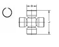 ХРЕСТОВИНА КАРДАННОГО ВАЛУ 30.2*80.15 GKN//LÖBRO SPIDAN U320