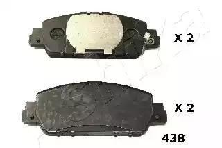 Гальмівнi колодки дисковi Honda Accord 2.4-3.5 15- 50-04-438 ASHIKA 5004438 (фото 1)