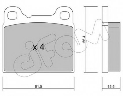 Комплект тормозных колодок, дисковый тормоз CIFAM 8222000 (фото 1)