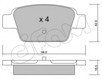 Комплект тормозных колодок, дисковый тормоз CIFAM 8223230