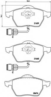 Комплект тормозных колодок, дисковый тормоз BREMBO P85040 (фото 1)