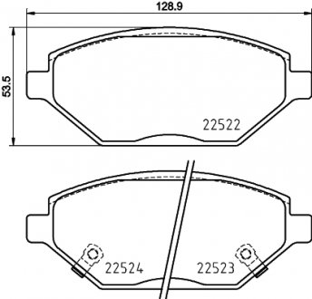 KLOCKI HAMULC. OPEL KARL 15- PRZУD BREMBO P59093