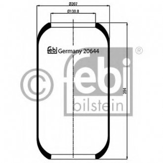 Кожух пневматической рессоры FEBI BILSTEIN 20644