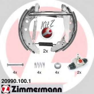 Комплект гальмівних колодок ZIMMERMANN 209901001 (фото 1)