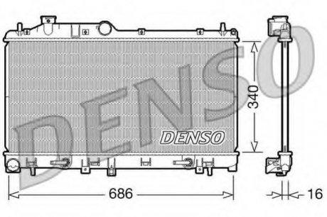 Радіатор, охолодження двигуна DENSO DRM36009 (фото 1)