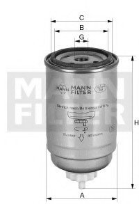 Паливний фільтр -FILTER MANN WK7244