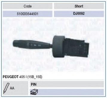 Выключатель на колонке рулевого управления MAGNETI MARELLI 510033544501 (фото 1)