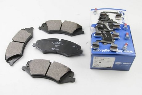 Комплект тормозных колодок, дисковый тормоз HELLA 8DB355015081 (фото 1)