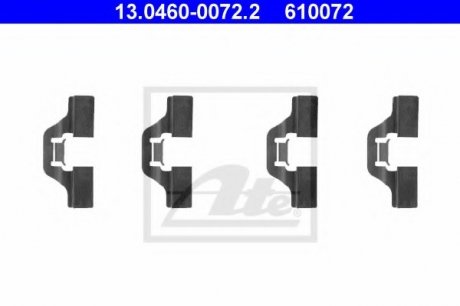 Комплектуючі, колодки дискового гальма ATE 13046000722 (фото 1)