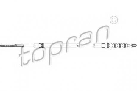 Трос, стояночная тормозная система TOPRAN TOPRAN / HANS PRIES 103521