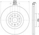 Диск гальмівний передній Skoda Octavia 2.0TDI 13- PAGID 8DD 355 129-241 HELLA 8DD355129241 (фото 1)