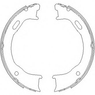 Комплект гальмівних колодок, стоянкова гальмівна система REMSA 474700