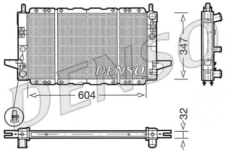 Радиатор, охлаждение двигателя DENSO DRM10086