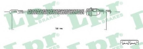 Трос, стоянкова гальмівна система LPR C0543B (фото 1)