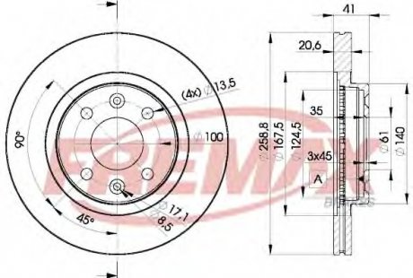 Гальмівний диск FREMAX BD3550