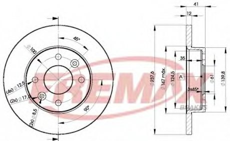 Тормозной диск FREMAX BD4705