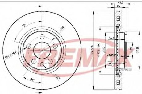 Тормозной диск FREMAX BD4620