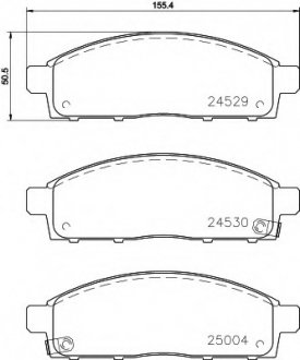Комплект тормозных колодок, дисковый тормоз HELLA 8DB355013221 (фото 1)